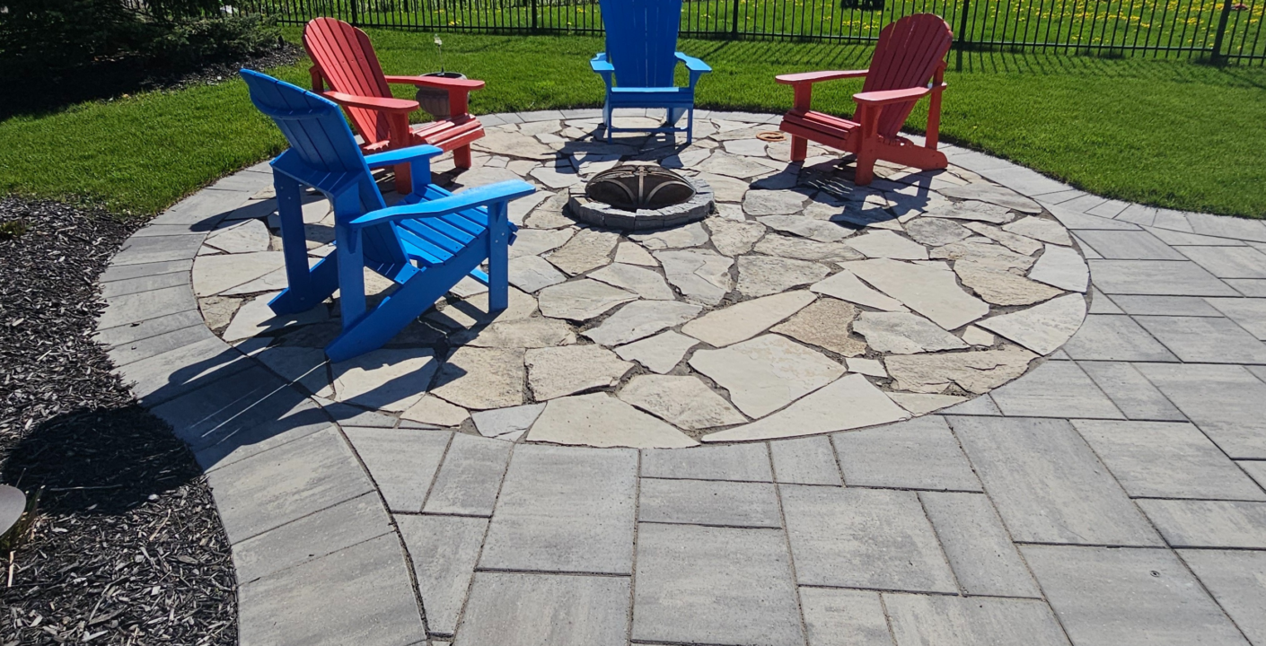 Landscape construction project in Guelph by LP Landscape Plus