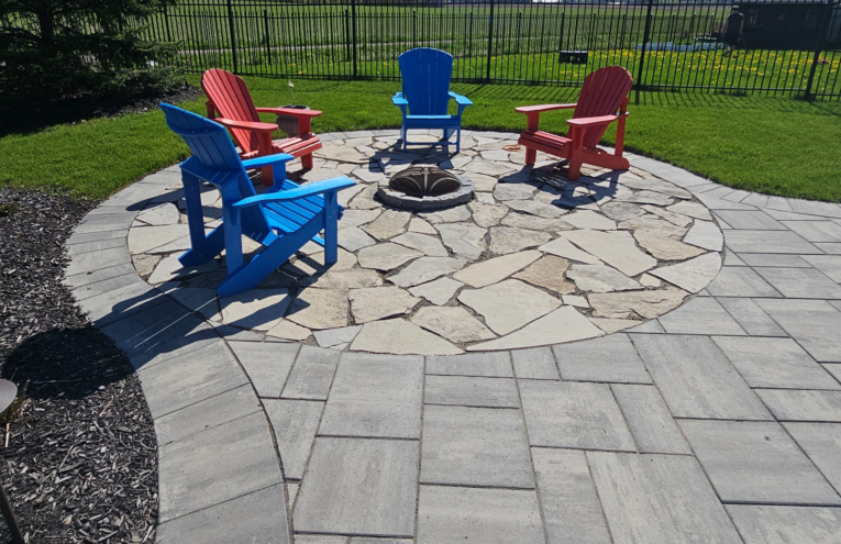 Landscape construction project in Guelph by LP Landscape Plus